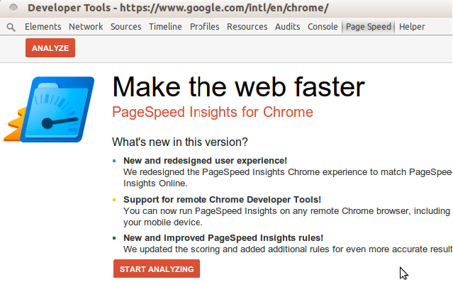 PageSpeed insights