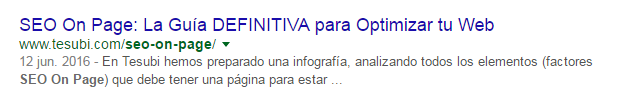 posicionamiento organico tesubi